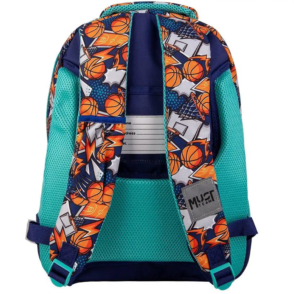 imagen de Luna: Mochila escolar redondeada Must Team de baloncesto con 3 compartimentos, mochila 32x18x43cm 2