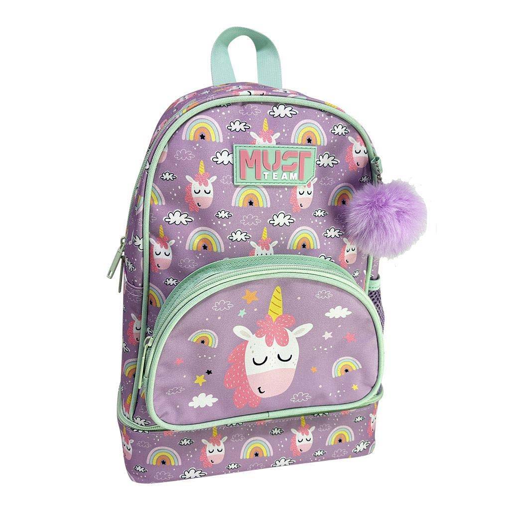 imagen de Luna: Mochila isotérmica redondeada de jardín de infancia con estampado de unicornio del equipo Must 25x14x36cm 1
