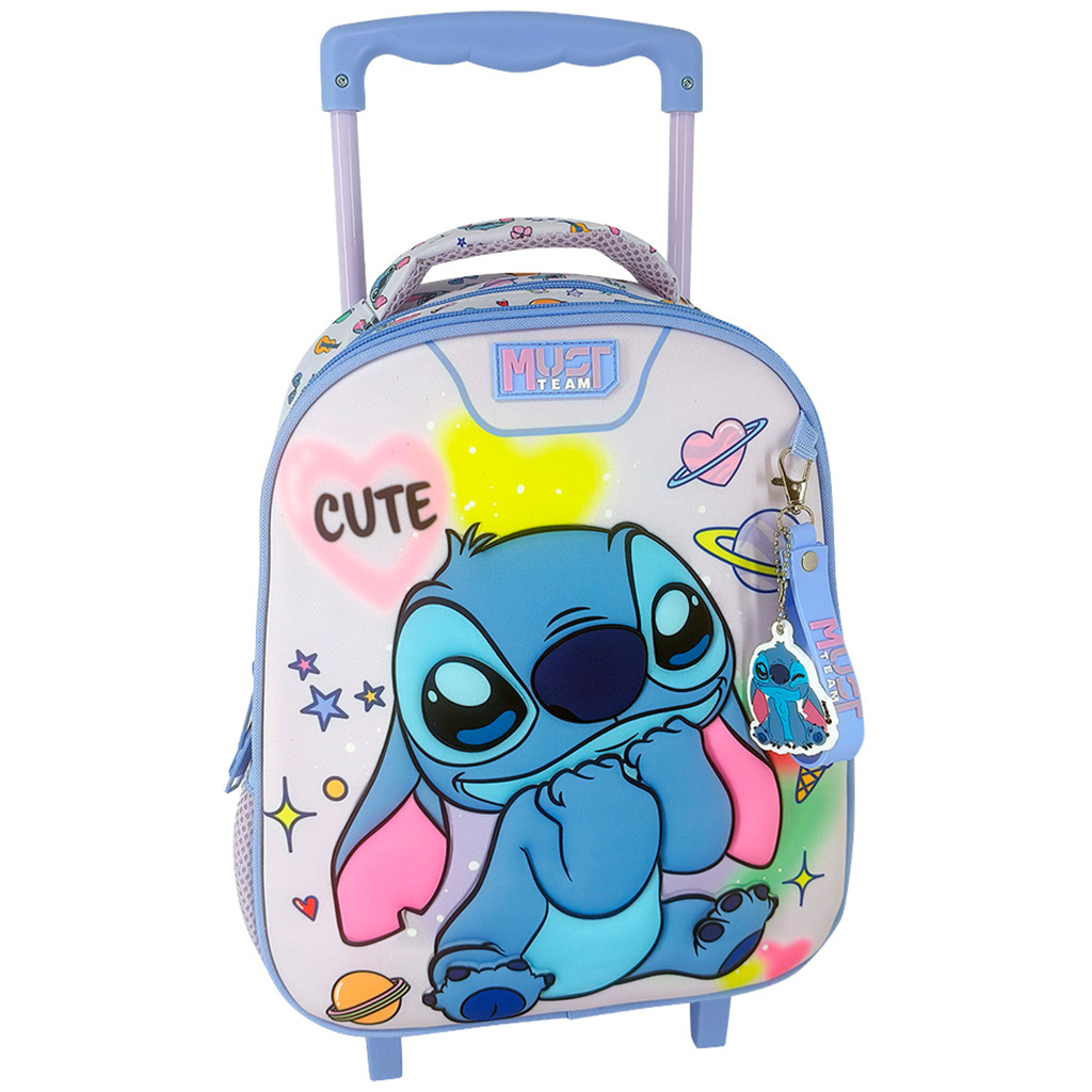 imagen de Luna: Mochila rodante de Disney Stitch de 2 compartimentos 27x10x31 cm 1