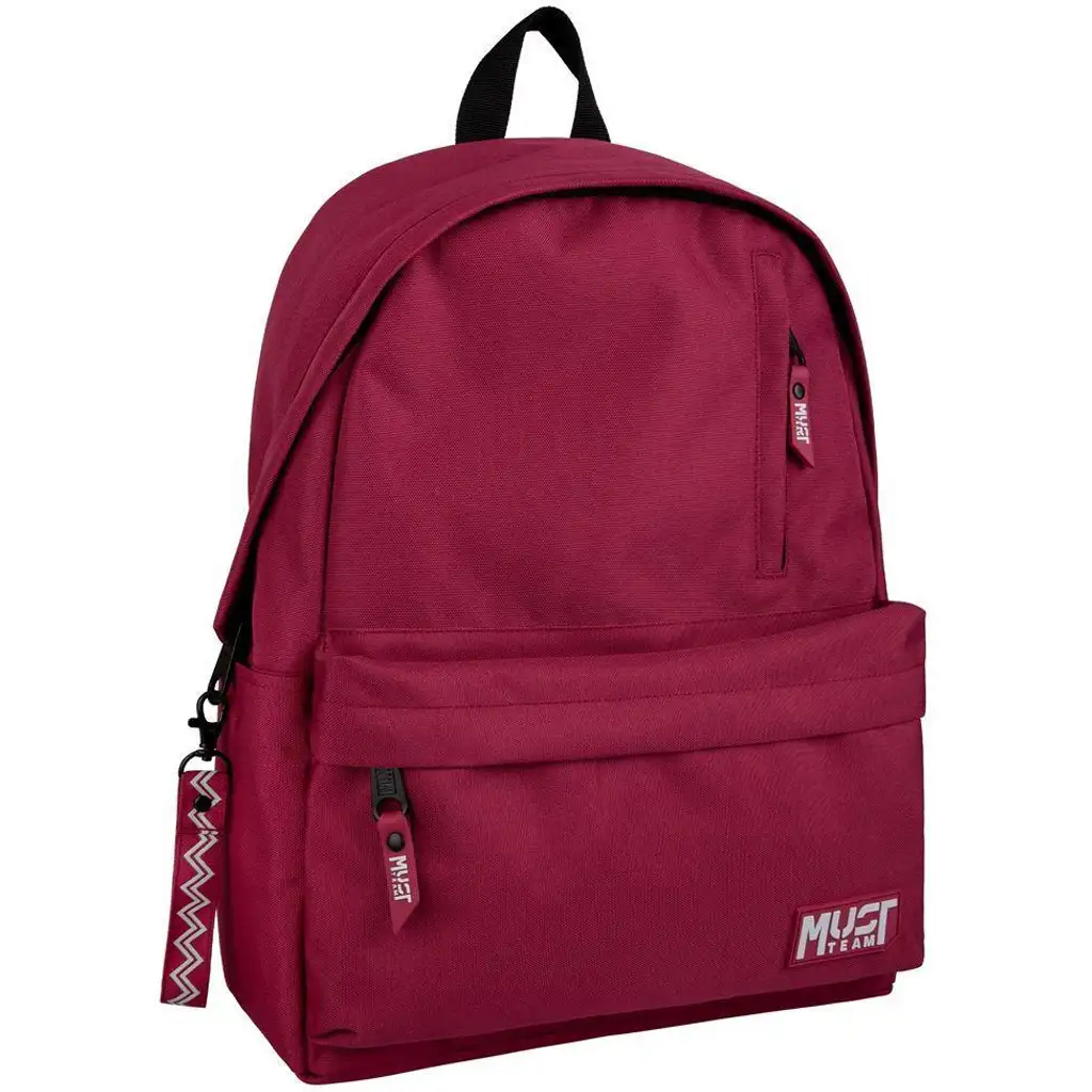 imagen de Luna: Must Team Monochrome burdeos mochila escolar, mochila 32x17x42cm 1