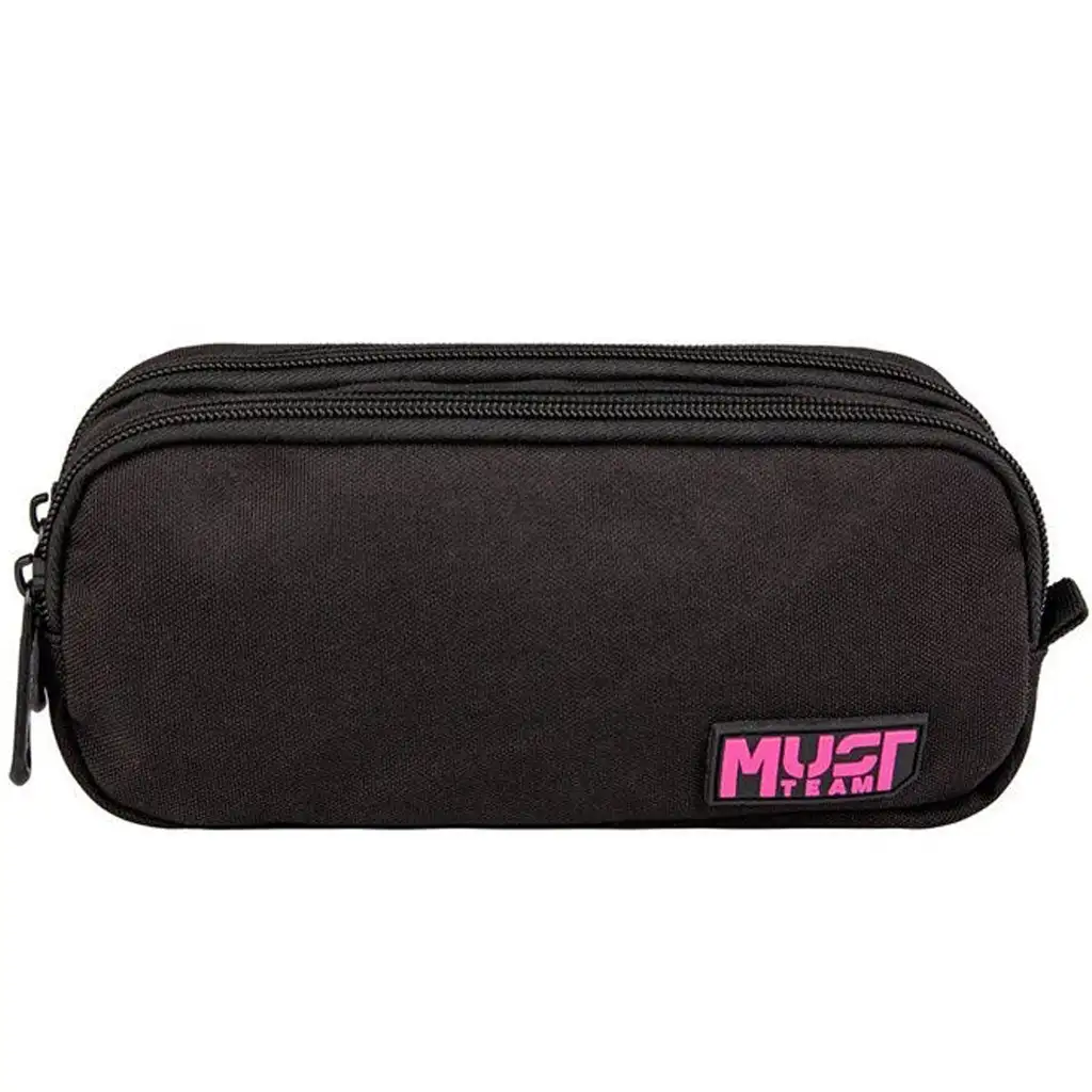 imagen de Luna: Must Team Monochrome negro-rosa estuche cilíndrico con 2 bolsillos 1