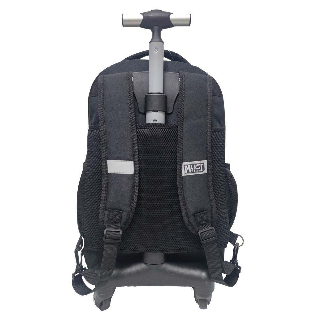 imagen de Luna: Must Team Negro mochila con ruedas de 3 compartimentos, mochila 31x24x45cm 2