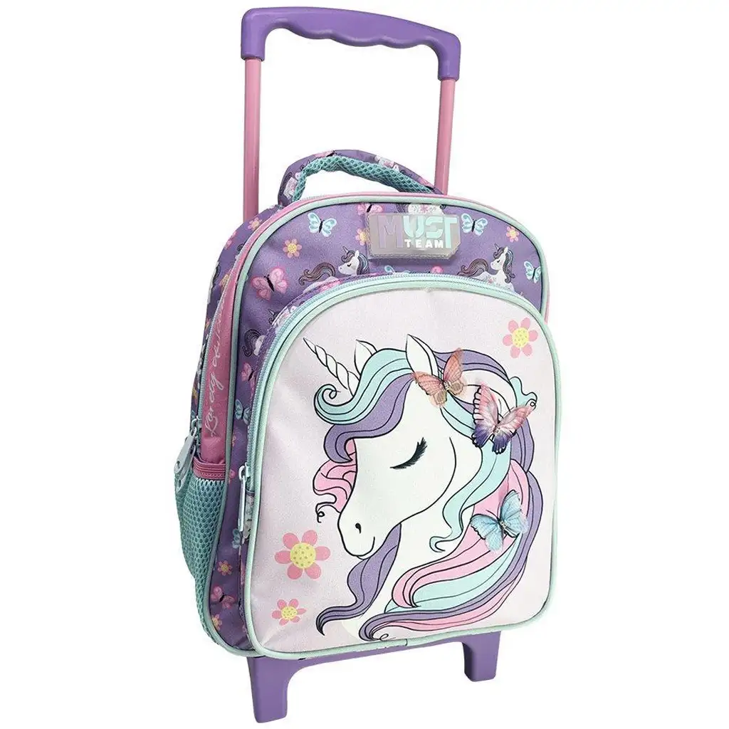 imagen de Luna: Must Team Unicornio 2 compartimentos mochila con ruedas, mochila 27x10x31cm 1