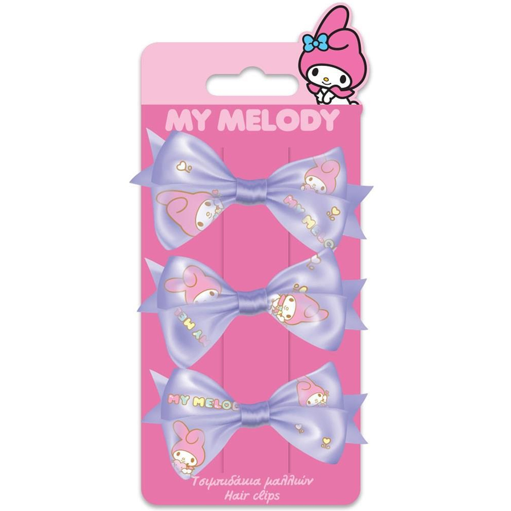 imagen de Luna: My Melody set de 3 horquillas con lazo 1