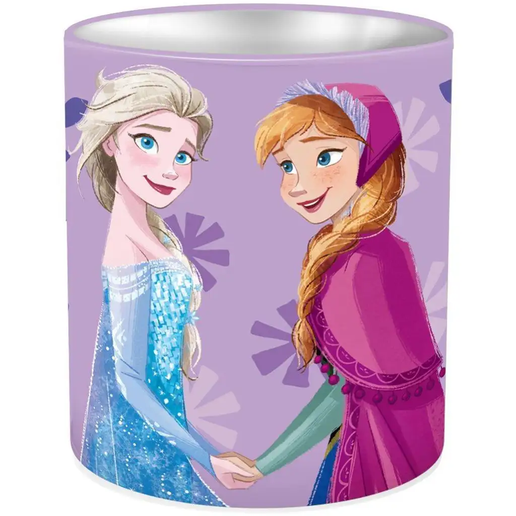 imagen de Luna: Portalápices metálico de Elsa y Anna de Frozen 10x11cm 1
