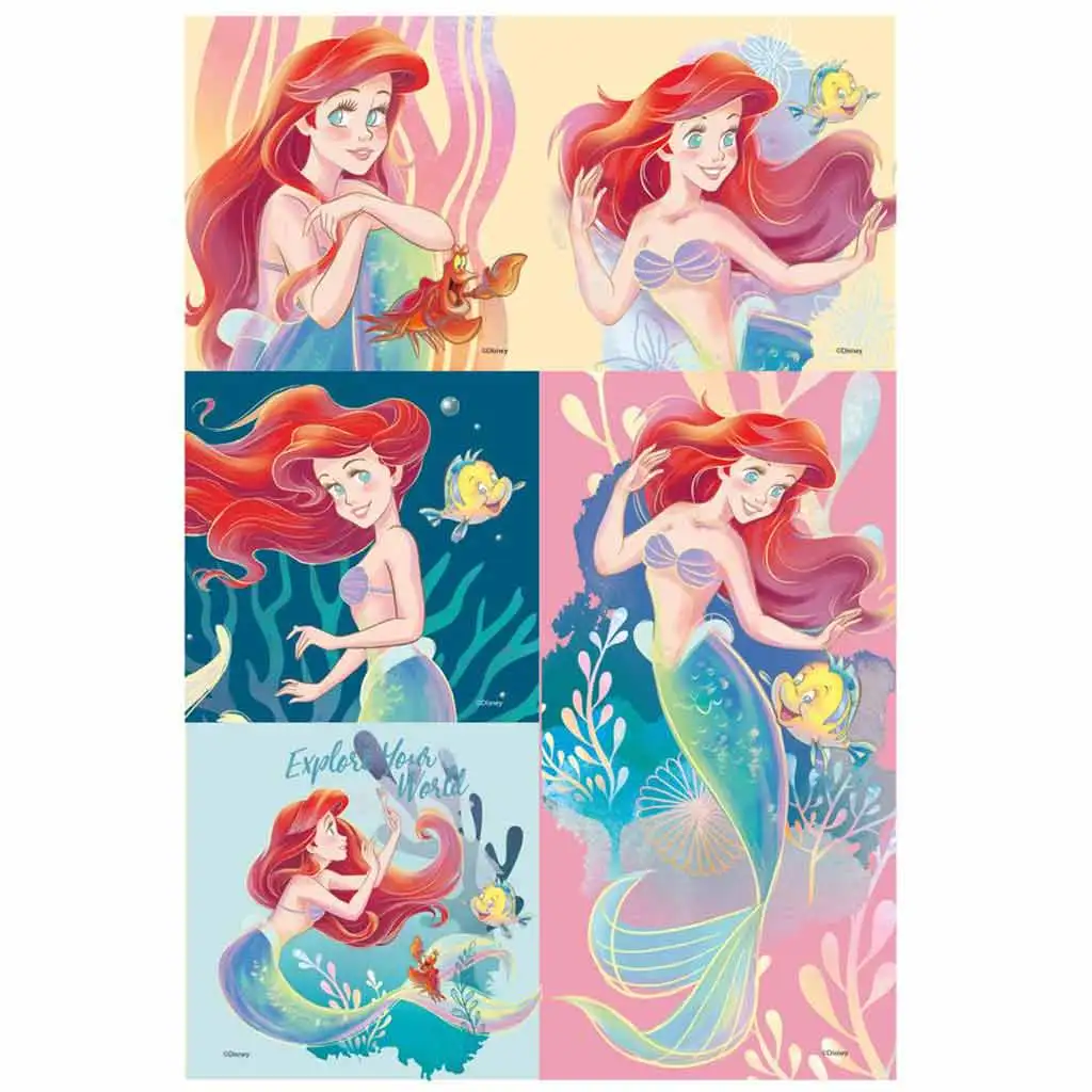 imagen de Luna: Princesas Disney - Set de papelería de Ariel en bolsa de PVC 4
