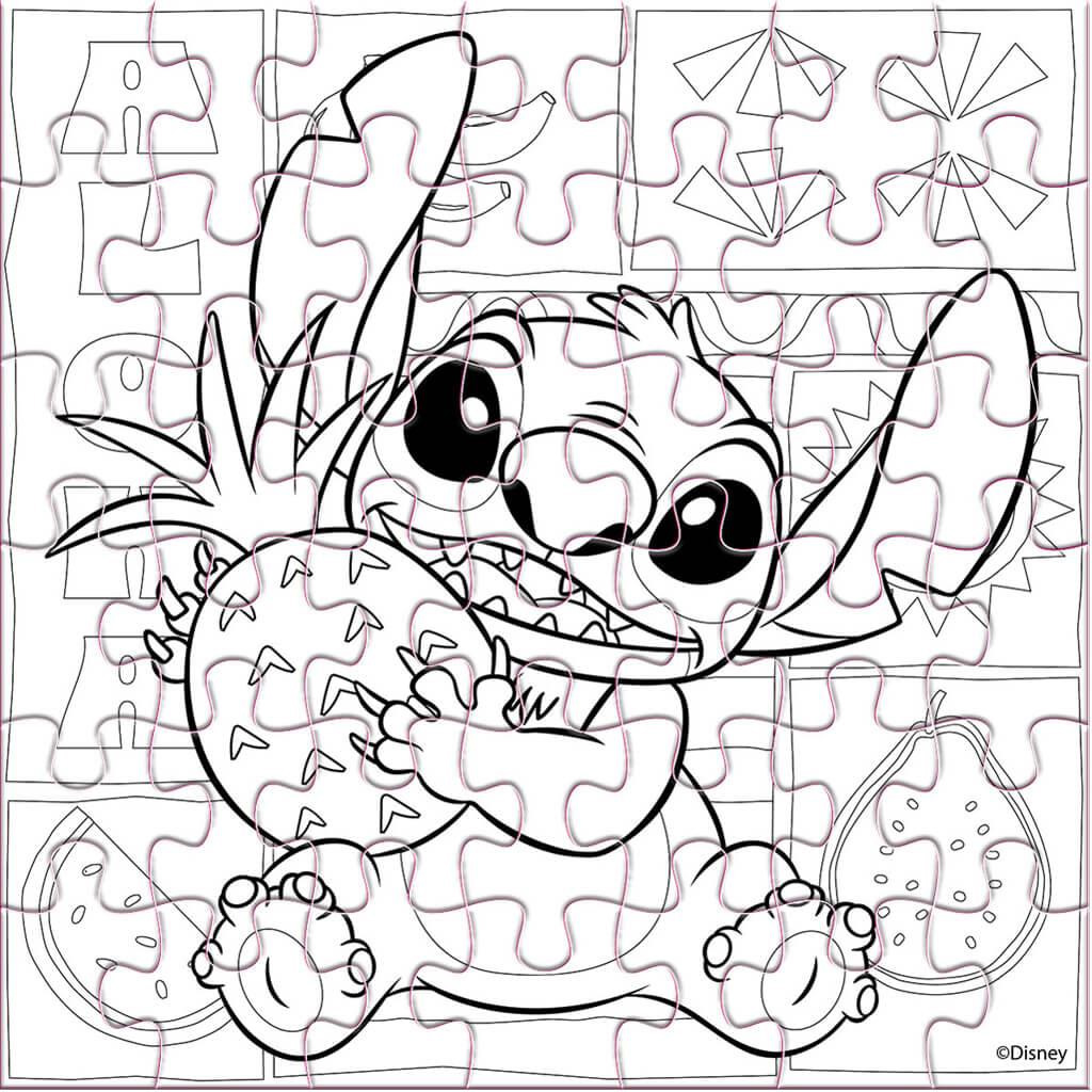 imagen de Luna: Puzzle coloreable de 42 piezas de Stitch 3