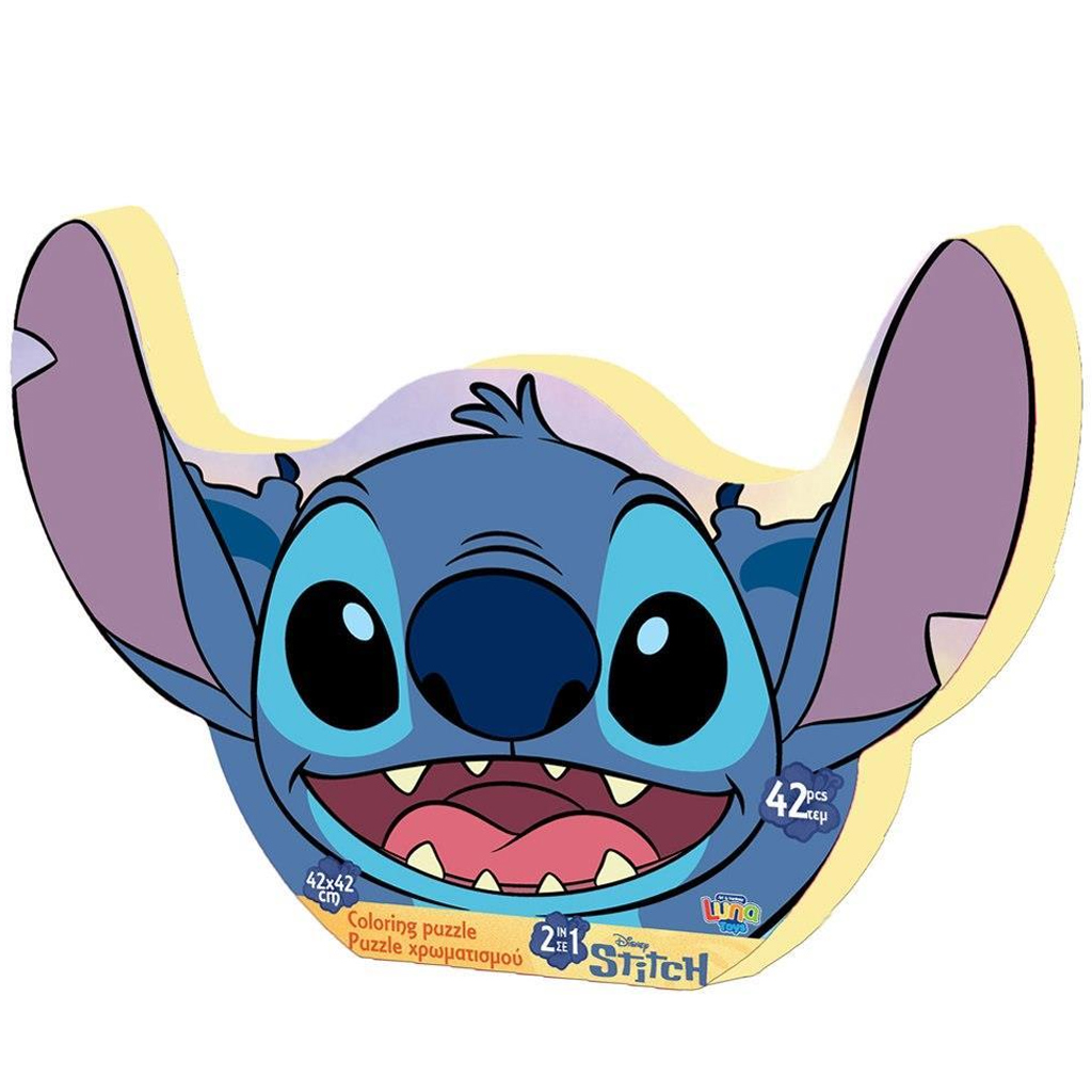 imagen de Luna: Puzzle coloreable de 42 piezas de Stitch 1