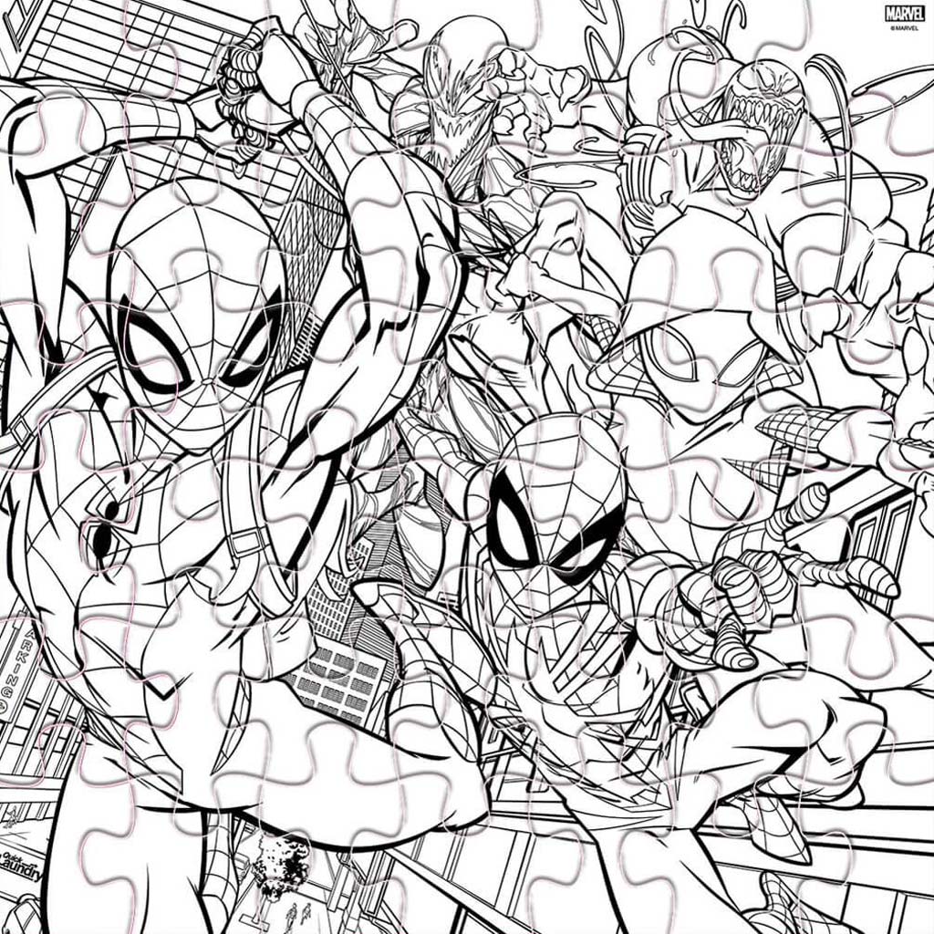 imagen de Luna: Puzzle coloreable de Spiderman de 42 piezas 3