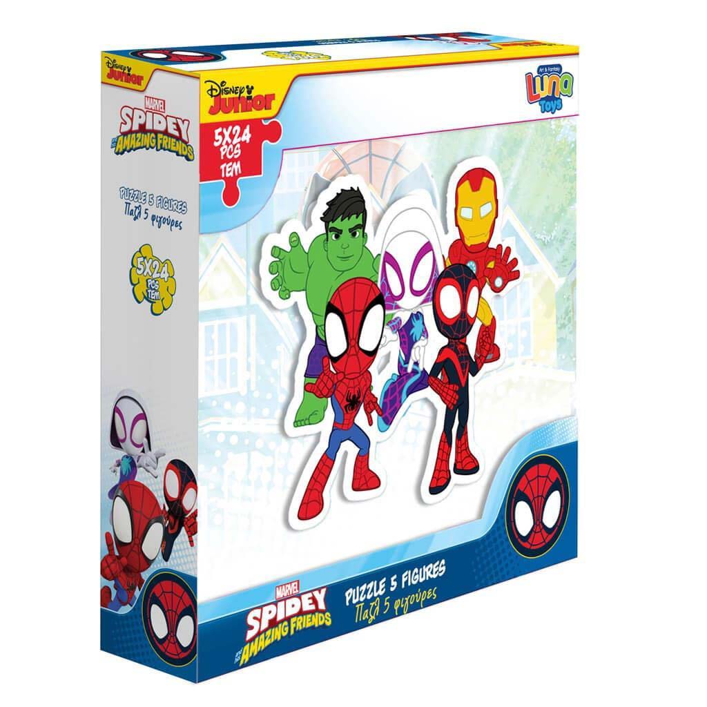 imagen de Luna: Puzzle de 5x24 piezas de personajes de Marvel Spidey 1