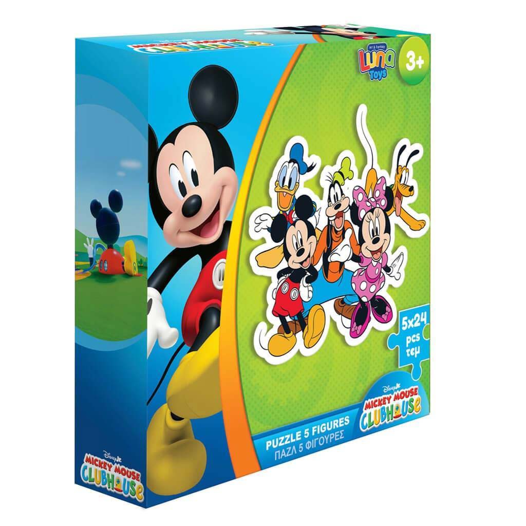 imagen de Luna: Puzzle de Disney Mickey Mouse y sus amigos 5x24 piezas 1