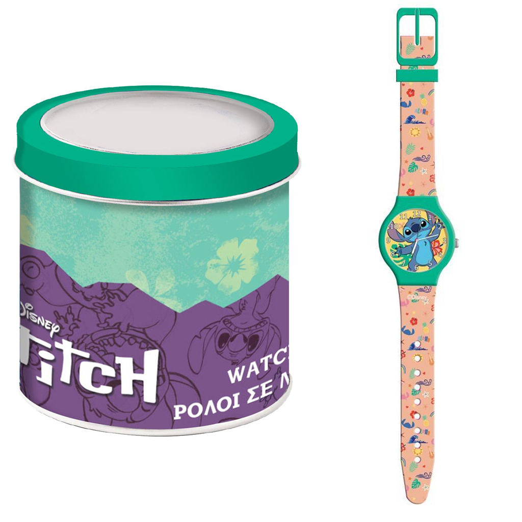 imagen de Luna: Reloj analógico Lilo & Stitch en caja de metal 1