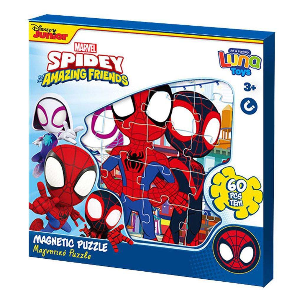 imagen de Luna: Rompecabezas magnético de 3x20 piezas de Spidey y sus amigos 1