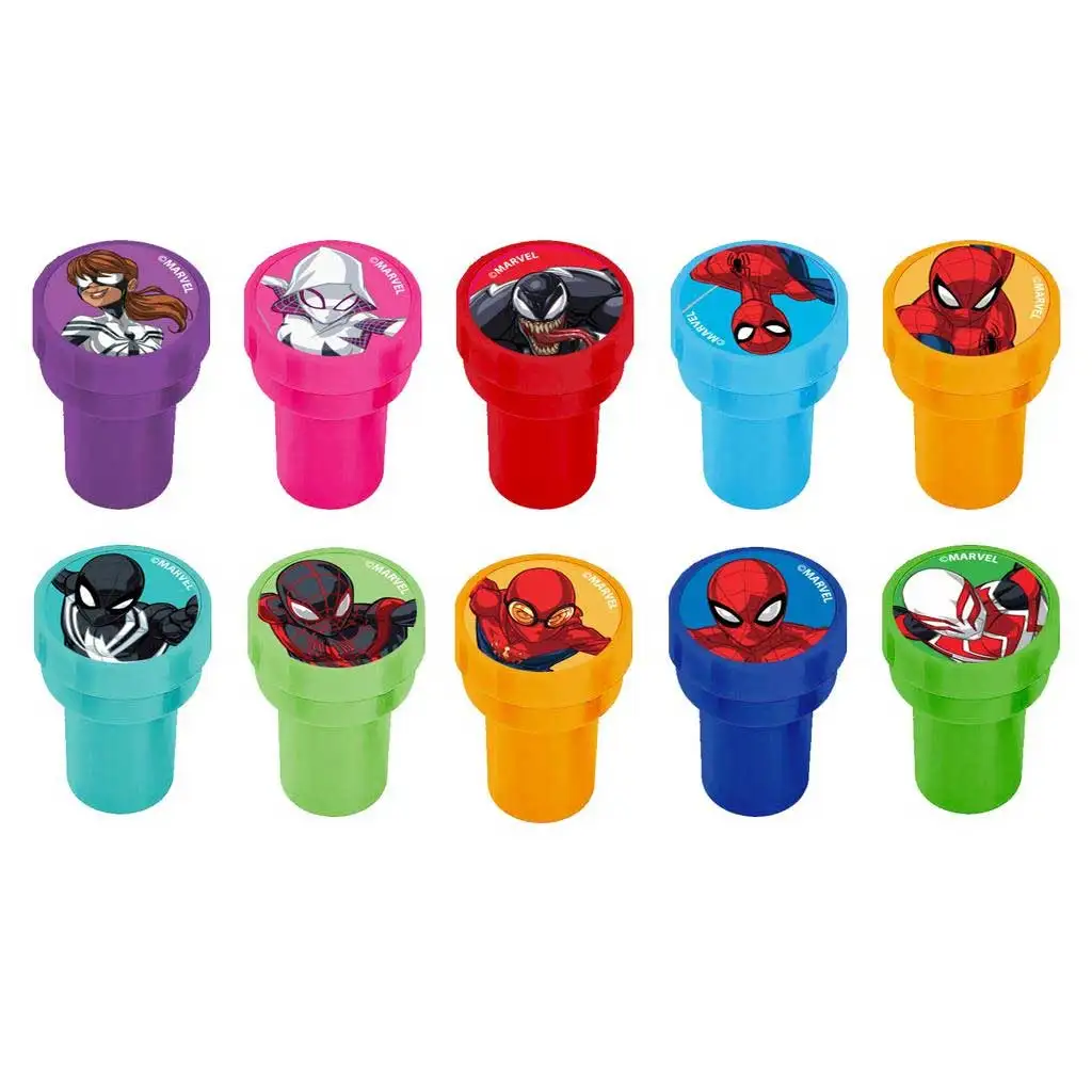 imagen de Luna: Sello de lápiz con personajes de Spider-Man en varias versiones 1ud 2