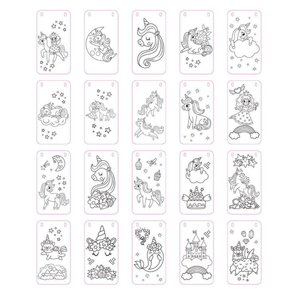 imagen de Luna: Set creativo de colorear de 27 piezas de equipo Unicorno 4