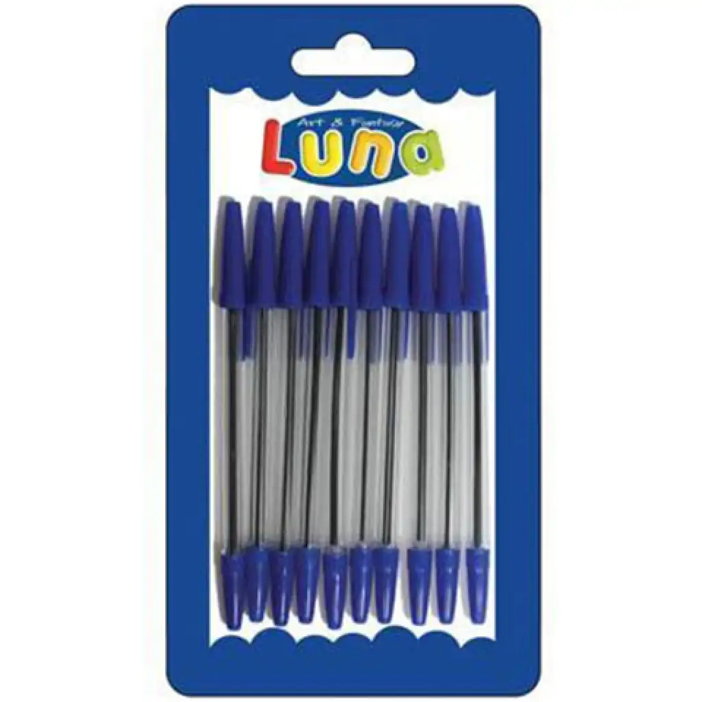 imagen de Luna: Set de 10 bolígrafos de color azul 1
