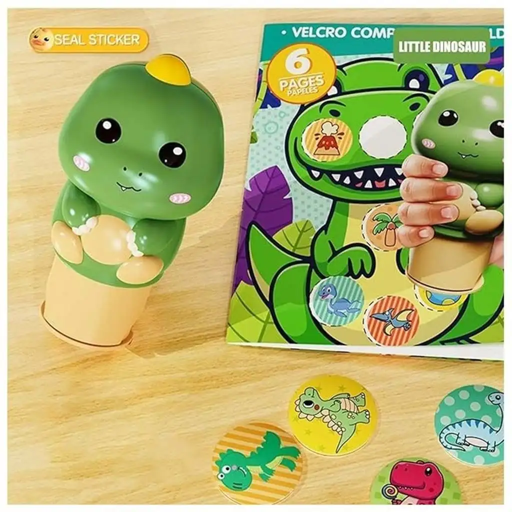imagen de Luna: Set de 100 pegatinas de dinosaurios con sello de dino 2