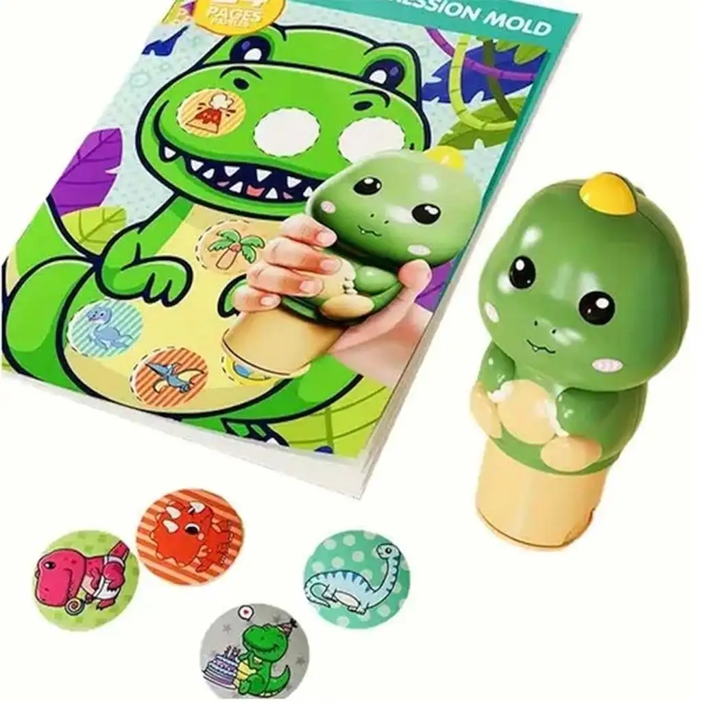 imagen de Luna: Set de 100 pegatinas de dinosaurios con sello de dino 1