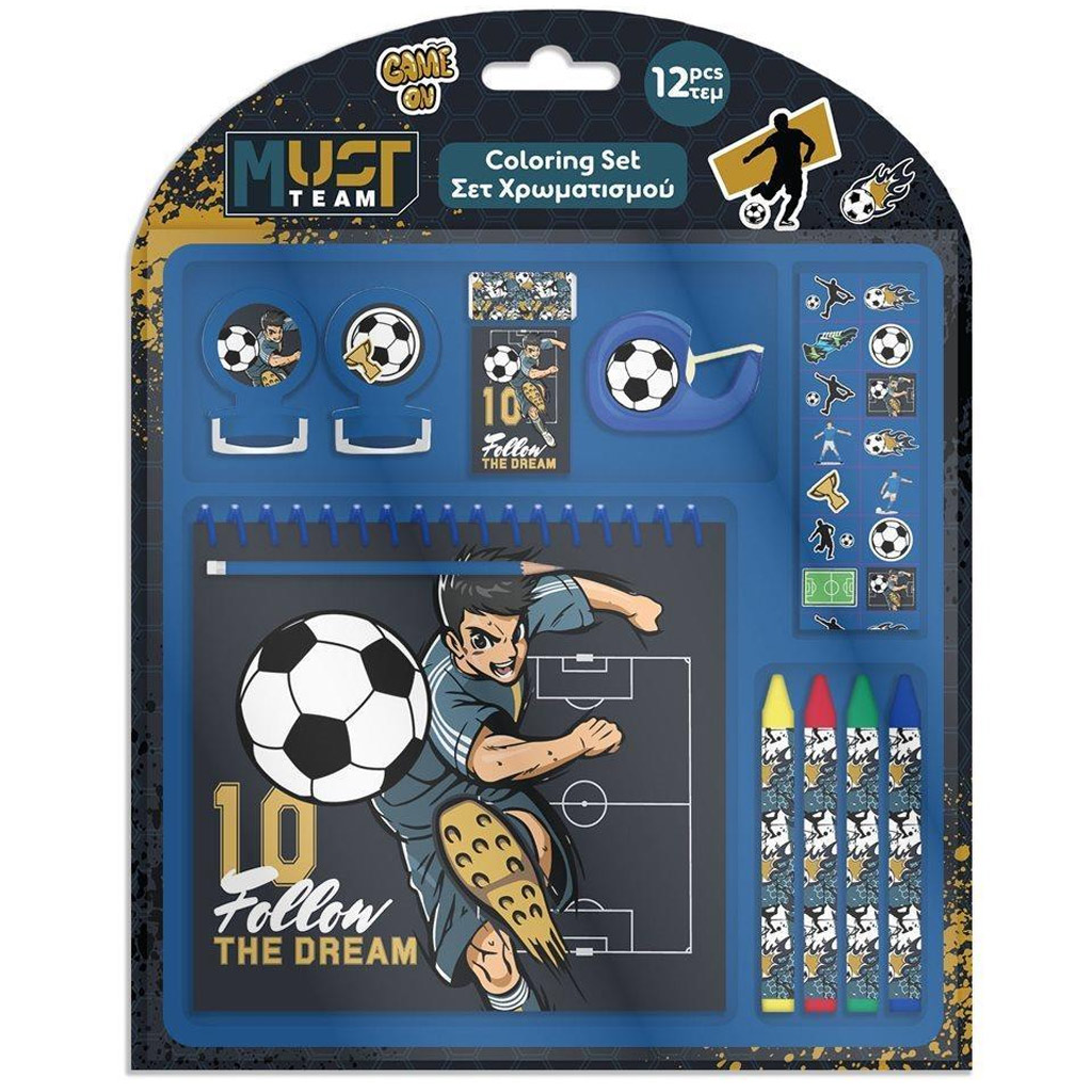 imagen de Luna: Set de colorear de fútbol Must Team de 12 piezas 1
