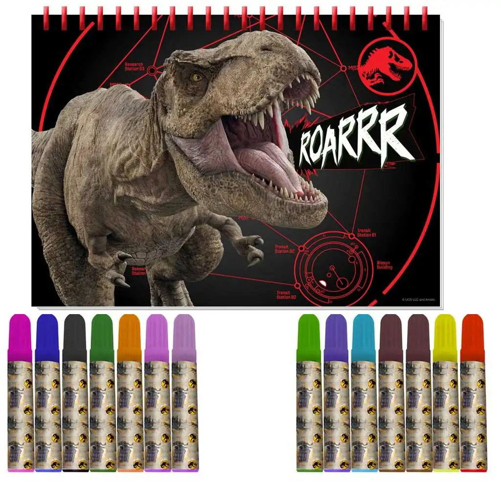 imagen de Luna: Set de colorear de Jurassic World con plantilla y pegatinas 54x47cm 2
