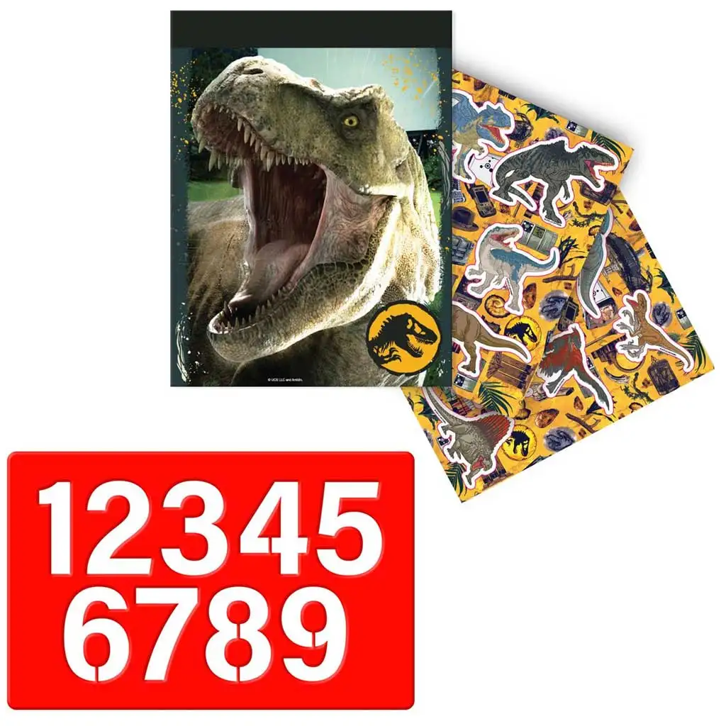 imagen de Luna: Set de colorear de Jurassic World con plantilla y pegatinas 54x47cm 3