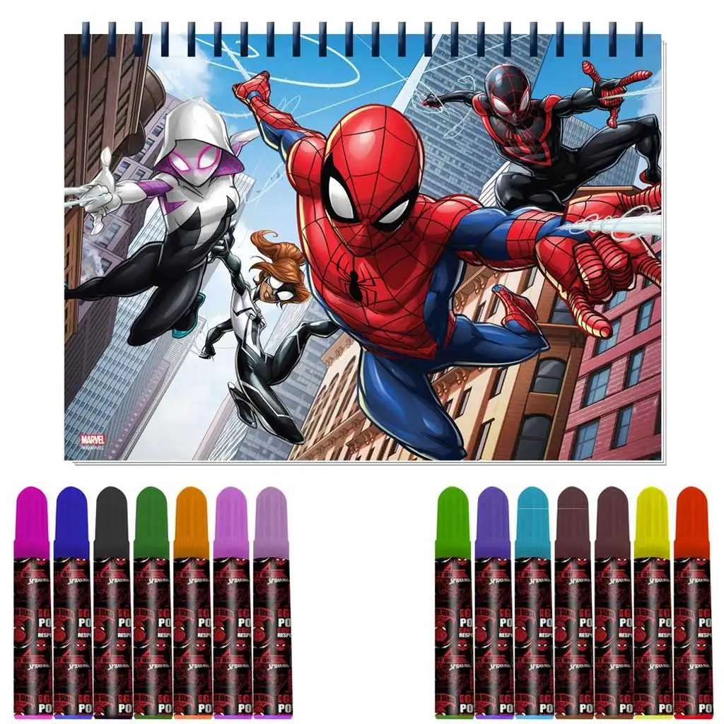 imagen de Luna: Set de colorear de Spiderman con plantilla y pegatinas 54x47cm 2