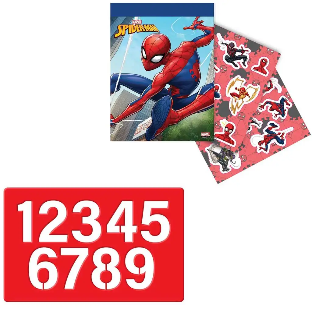 imagen de Luna: Set de colorear de Spiderman con plantilla y pegatinas 54x47cm 3