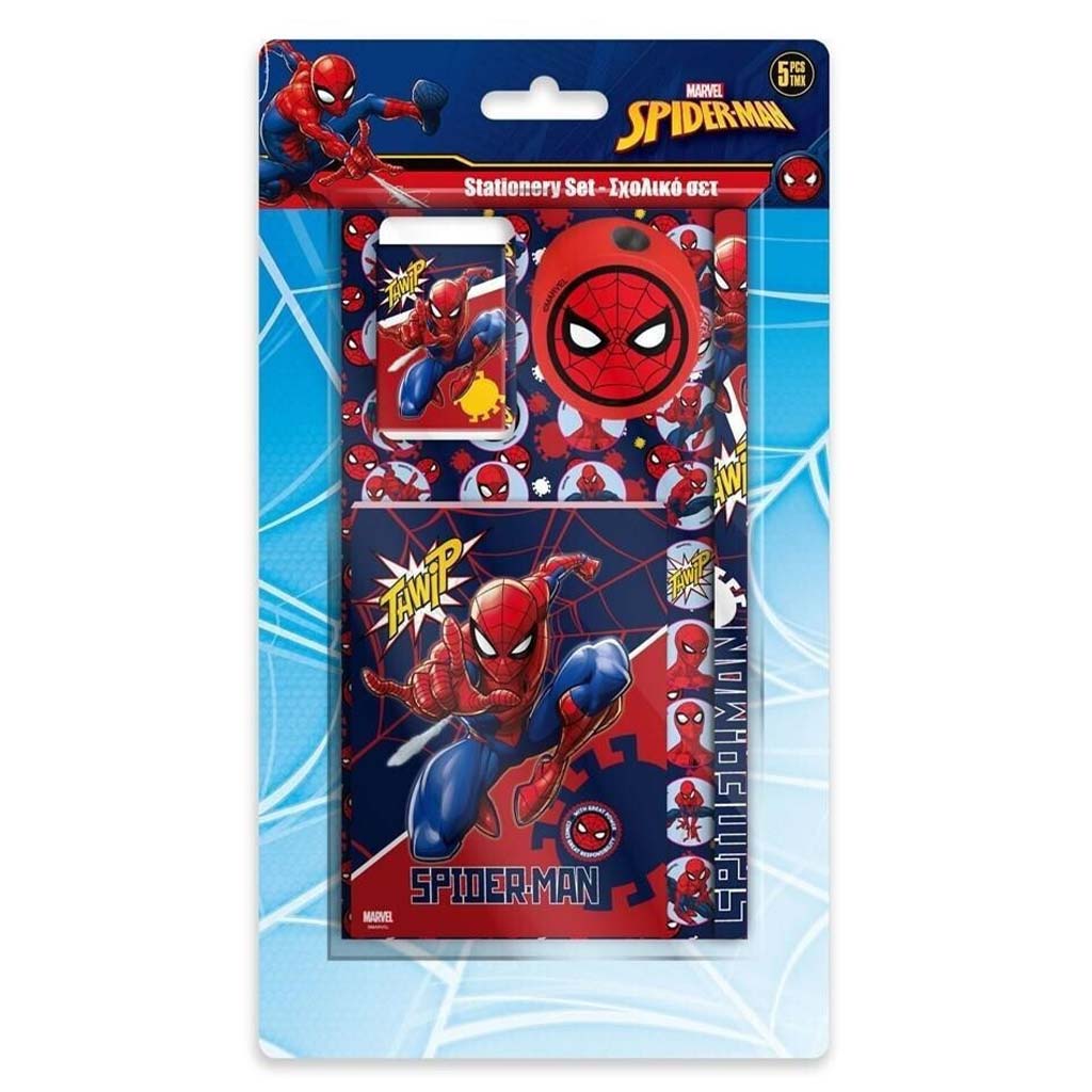 imagen de Luna: Set de material de escritura de Spiderman de 5 piezas 1