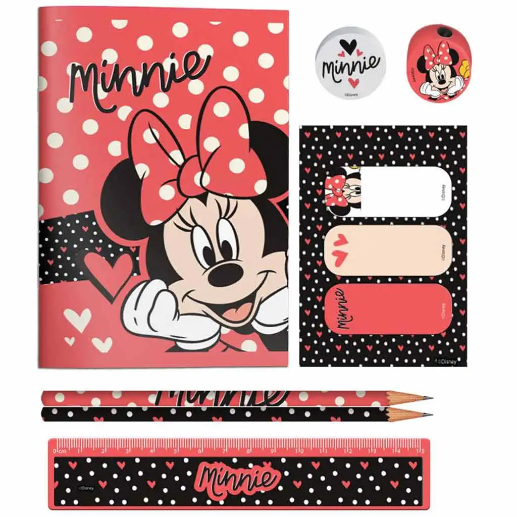 imagen de Luna: Set de papelería de Minnie Mouse en bolsa de PVC 2