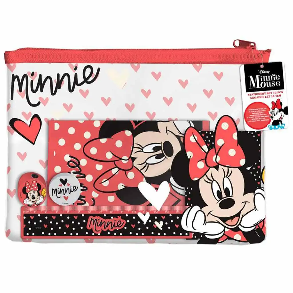 imagen de Luna: Set de papelería de Minnie Mouse en bolsa de PVC 1