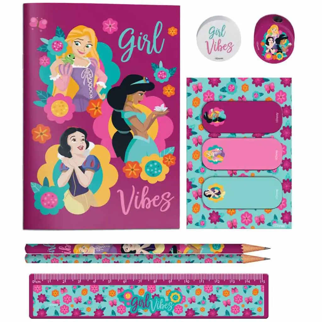 imagen de Luna: Set de papelería de Princesas Disney en bolsa de PVC 2