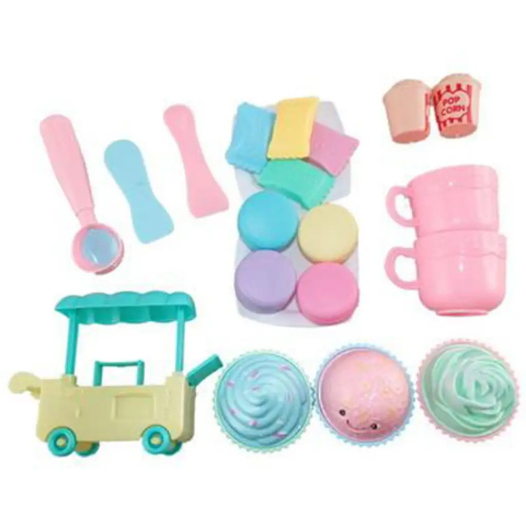 imagen de Luna: Set de pasteles de muffin con carrito de fiesta de 21 piezas 2
