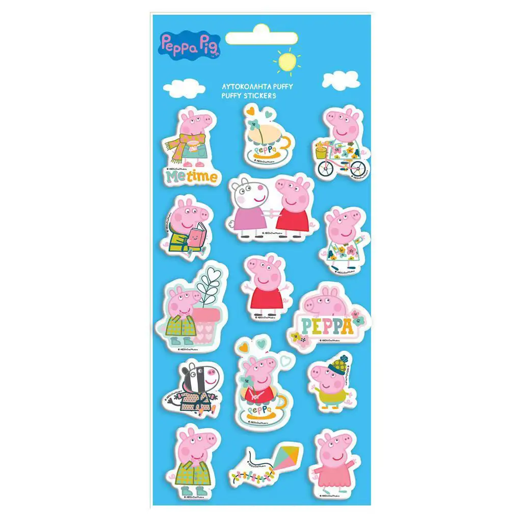 imagen de Luna: Set de pegatinas 3D de Peppa cerdita en hoja de 10x22cm 1