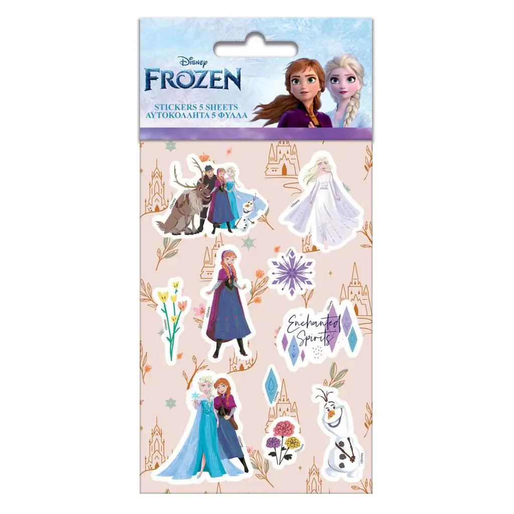 imagen de Luna: Set de pegatinas autoadhesivas de Frozen en hoja de 8x12cm de 5 unidades 1