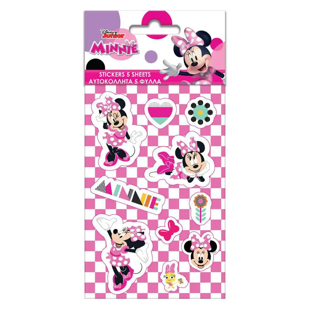 imagen de Luna: Set de pegatinas autoadhesivas de Minnie Mouse en hoja de 8x12 cm con 5 unidades 1