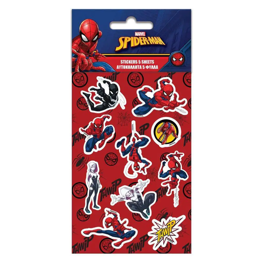 imagen de Luna: Set de pegatinas de Spiderman en hoja de 8x12cm 1