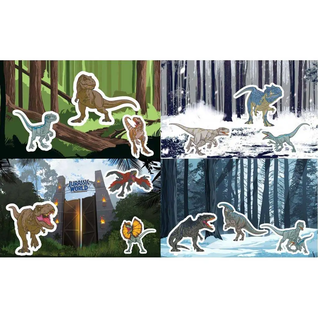 imagen de Luna: Set de pegatinas Jurassic World con 140 pegatinas y 4 fondos 2