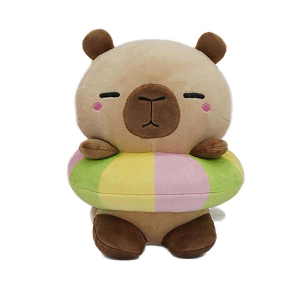 imagen de Luna: Squishcuties Capybara de peluche colorido en dona de 21cm 2