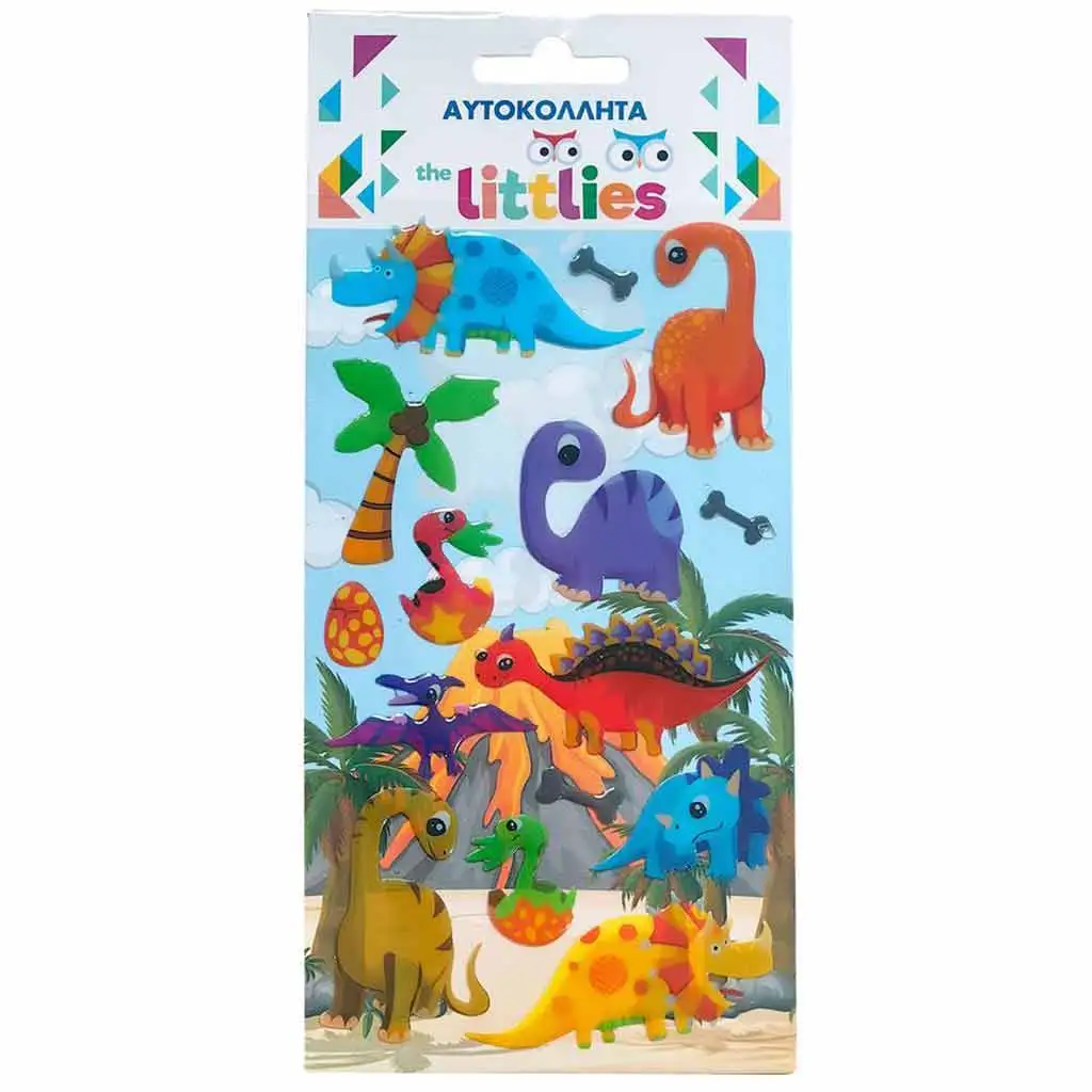 imagen de Luna: The Littlies set de pegatinas de dinosaurios Pufi 10x22cm 1