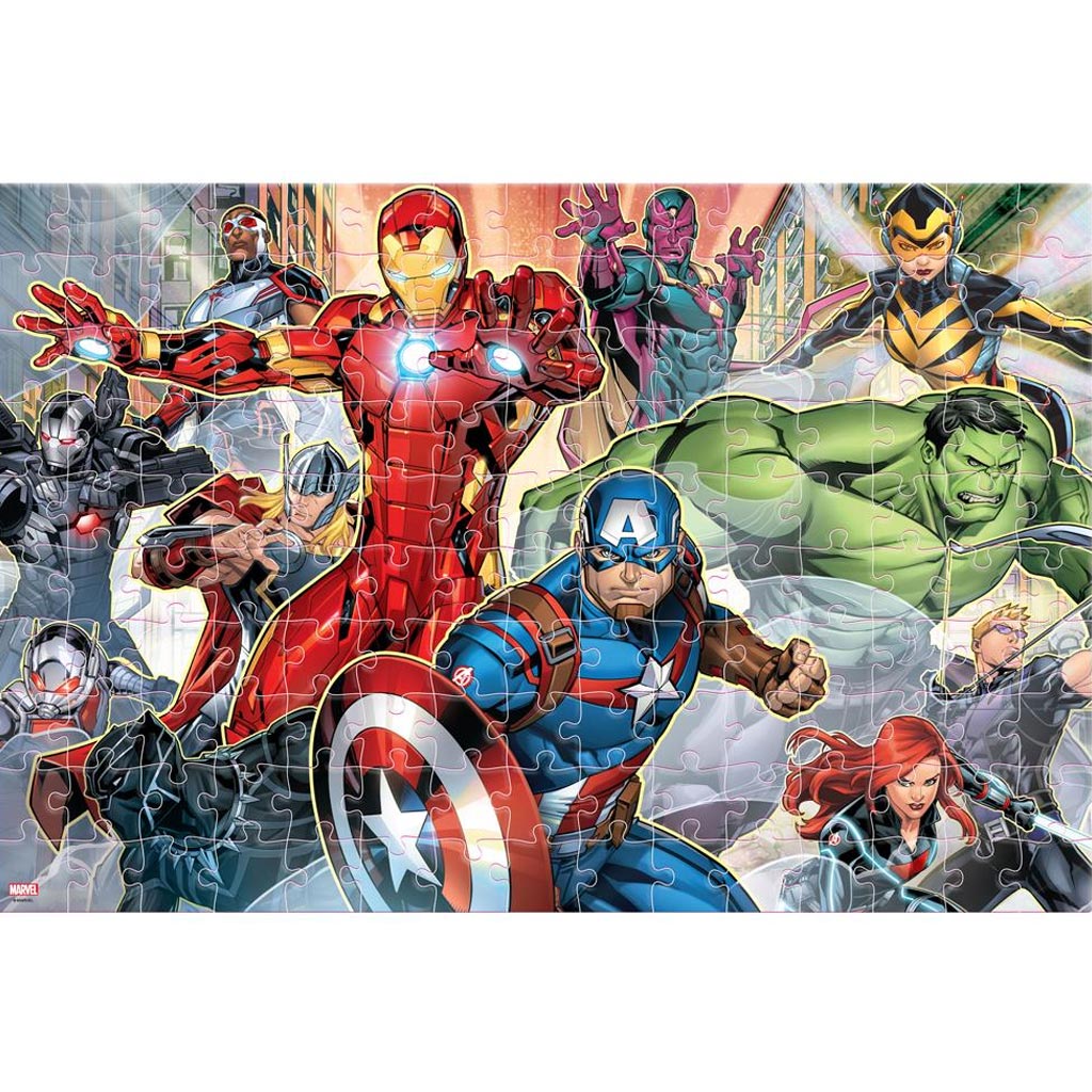 imagen de Luna: Vengadores 2 en 1 150 piezas 3D puzzle para colorear 2