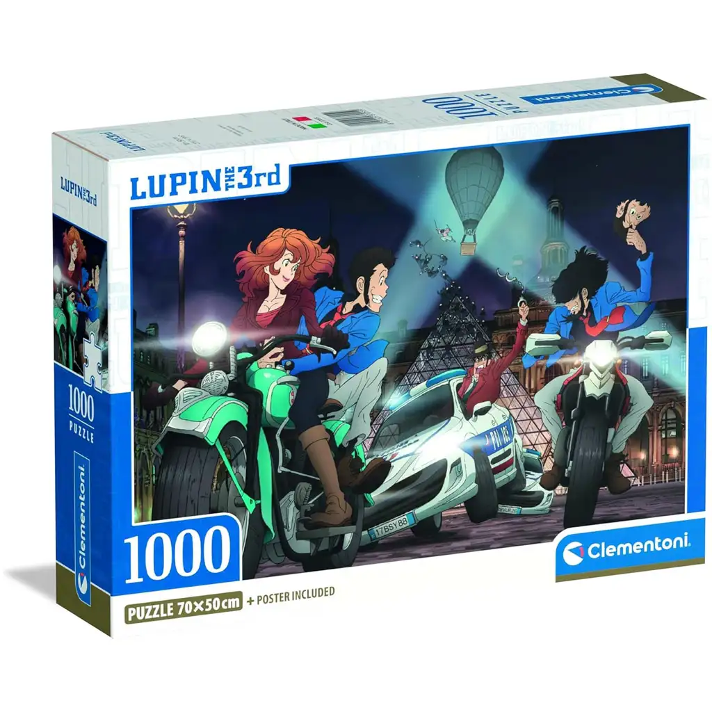 imagen de Lupin the 3rd - Persecución en París puzzle de 1000 piezas - Clementoni 1