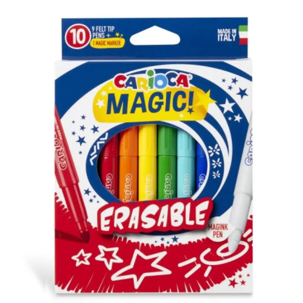 imagen de Magic Erasable set de 10 rotuladores de colores - Carioca 1