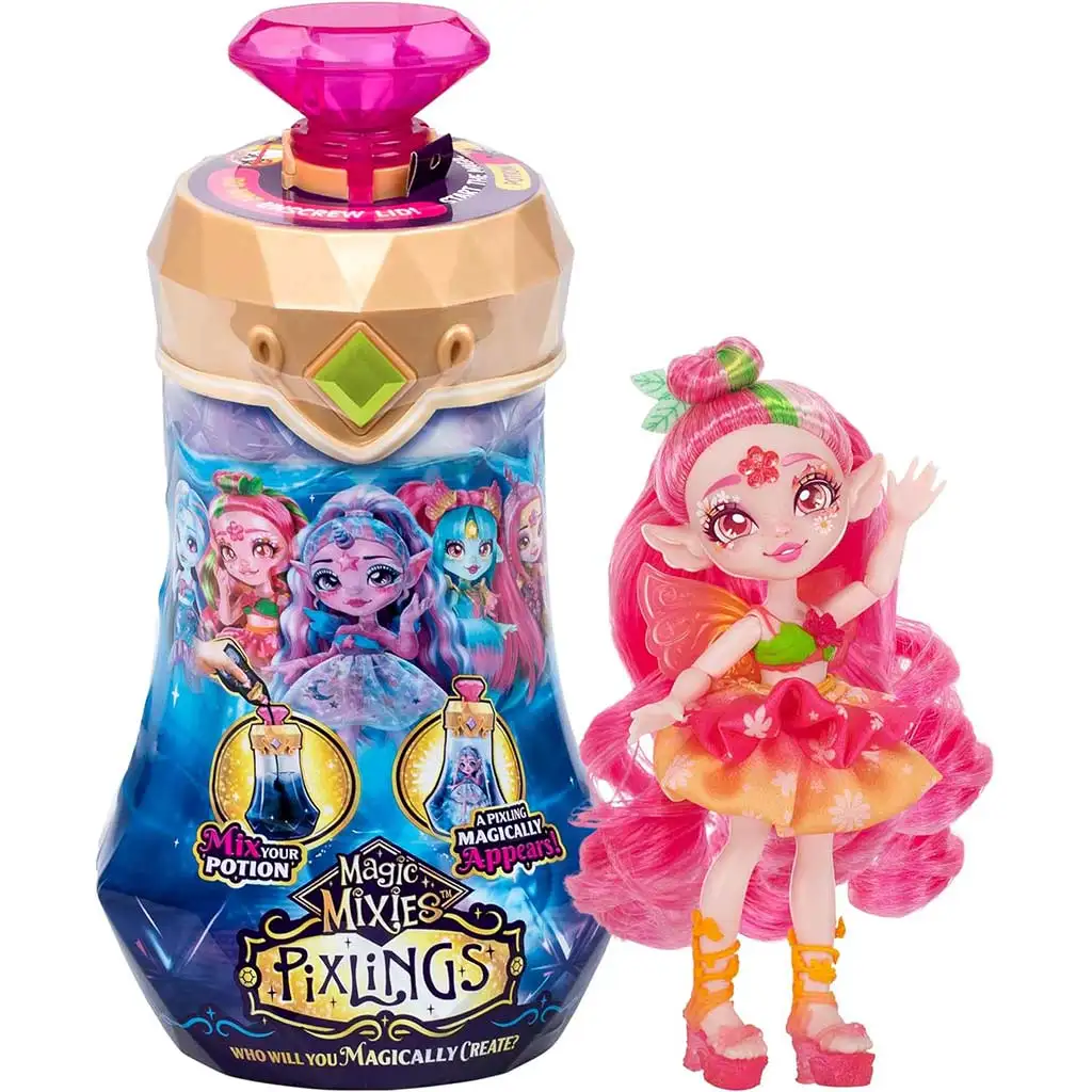 imagen de Magic Mixies: Pixlings Faye muñeca con pelo peinable 1