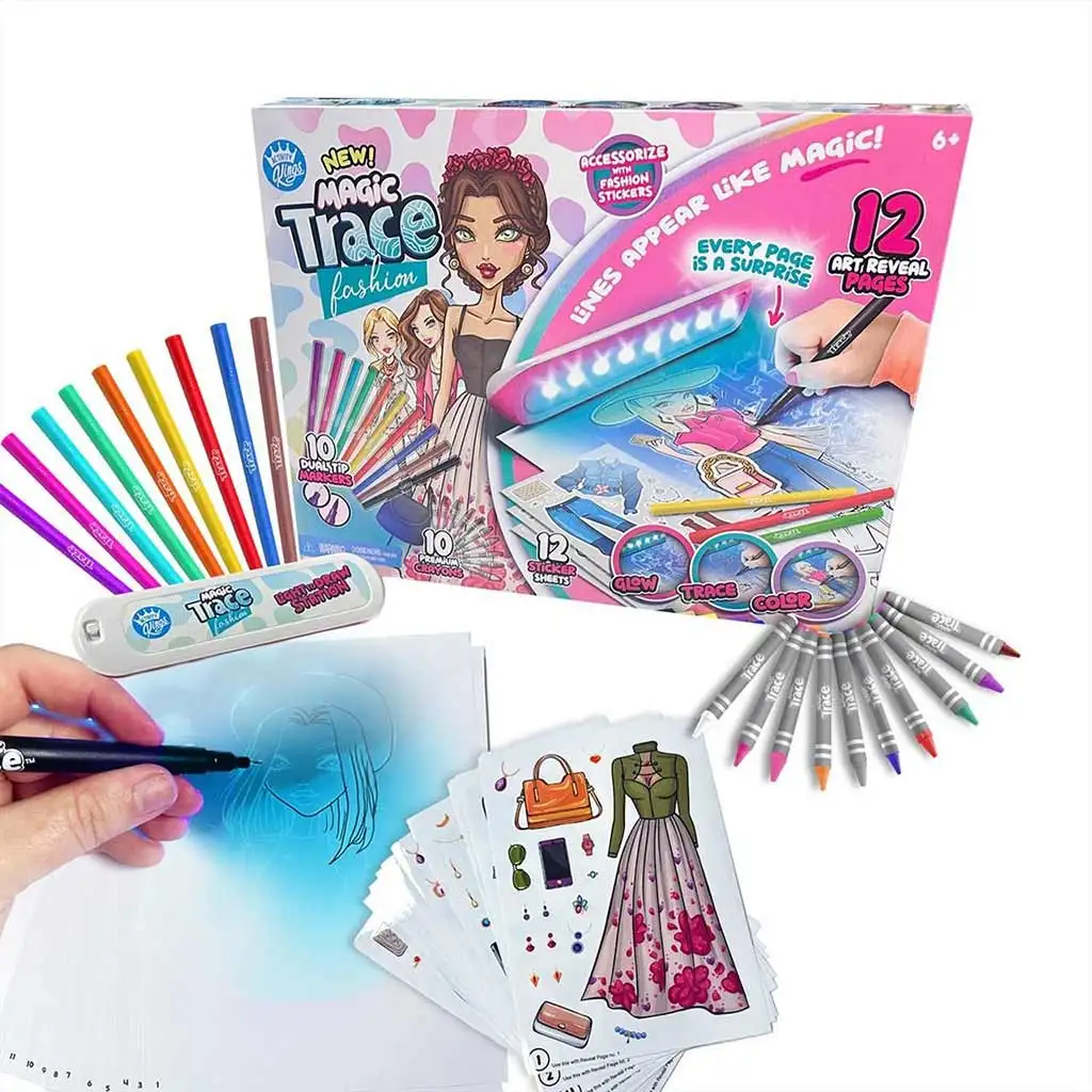 imagen de Magic Trace estudio: Dibujo Brillante - set de juego creativo de moda 2