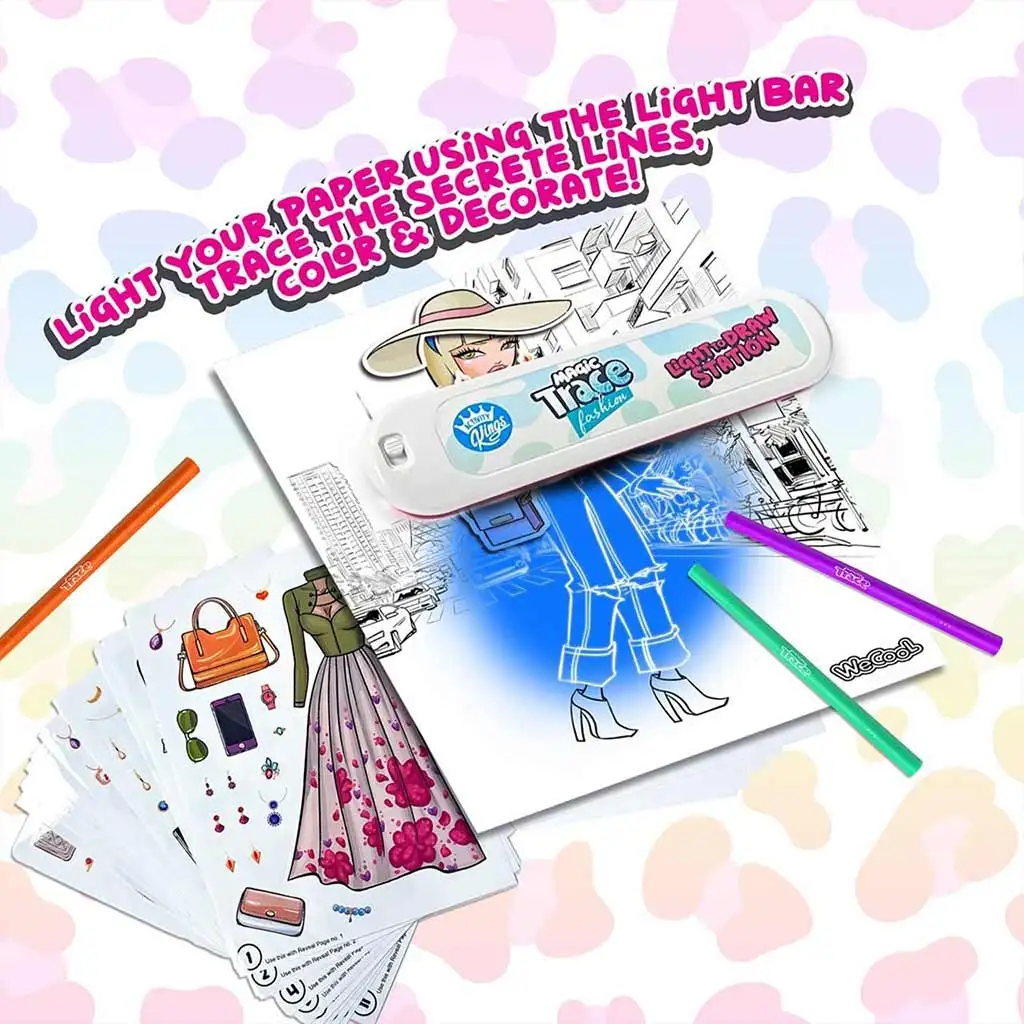 imagen de Magic Trace estudio: Dibujo Brillante - set de juego creativo de moda 6
