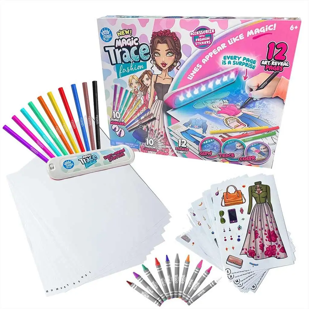 imagen de Magic Trace estudio: Dibujo Brillante - set de juego creativo de moda 1