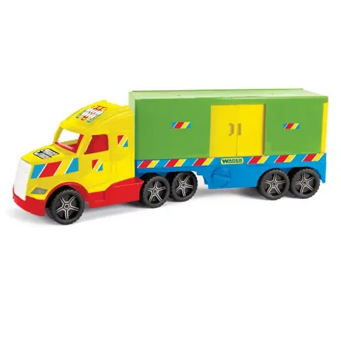 imagen de Magic Truck Basic: Camión con remolque de cajas y luz de 80cm - Wader 2