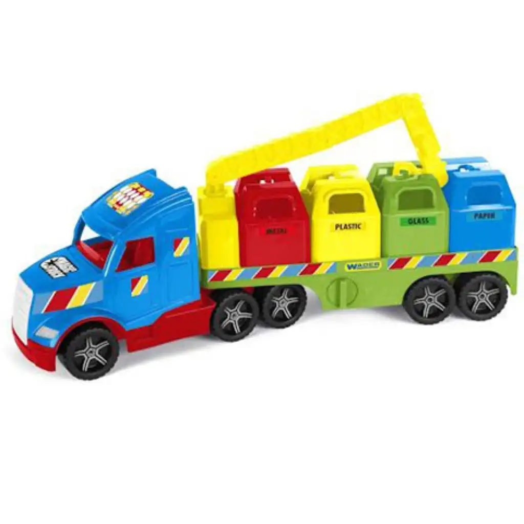 imagen de Magic Truck: Camión de basura selectivo 80cm - Wader 3