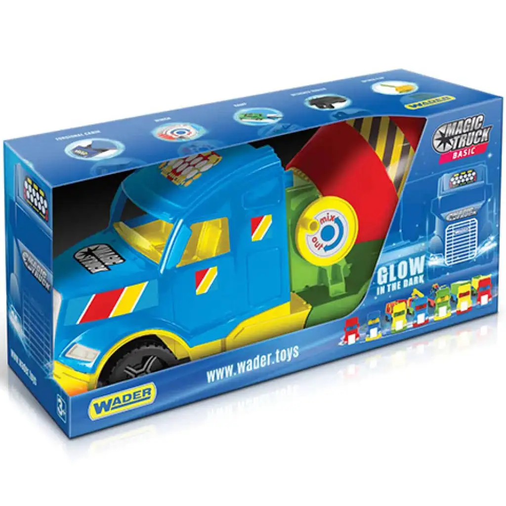 imagen de Magic Truck: Camión mezclador de cemento con luces fluorescentes de 60 cm - Wader 1