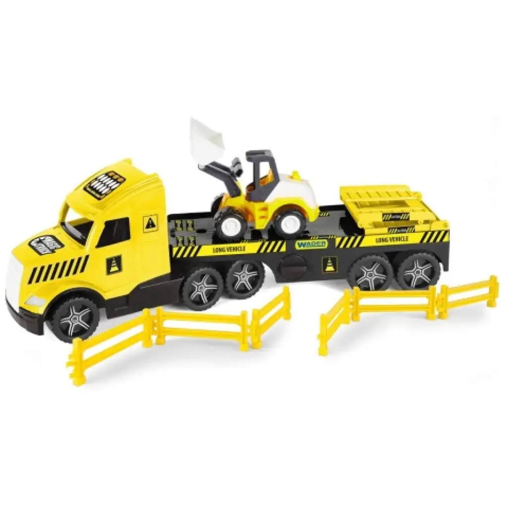 imagen de Magic Truck Technic: Camión con bulldozer y luz de 80cm - Wader 2